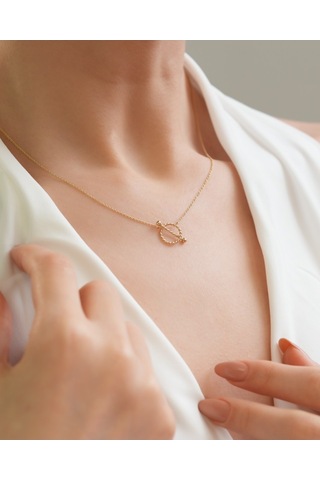 Debora Jewelry 14 Ayar Altın Burgu Detaylı Kolye