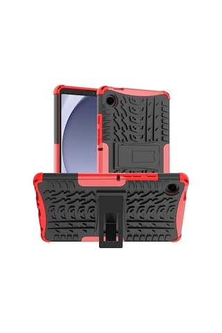 Suofeng Samsung Tab A9 İçin 2-in-1 Kırılmaya Dayanıklı Kılıf, Omuz Kayışıyla, Kırmızı Renk - Taşınabilir Ve Güvenli Koruma