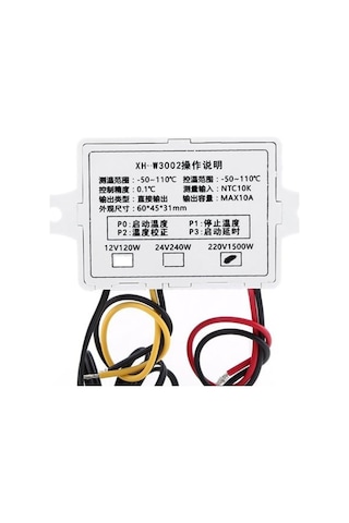 Xh-W3002 Dijital Termostat Sıcaklık Kontrol Cihazı 220V 1500W, Ku N11.4182