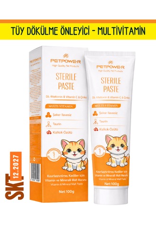 Petpower Kısırlaştırılmış Kedi Maltı Sterile Paste 100 G