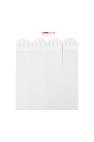 Yifomall 36 Çift 19x92mm Nylon Duvar Stickerı - Yokuşsuz Rakamcı, Bıçak Olmayan, Güçlü Yapışkan, Taşınabilir Magic Tape Örgü + Saç Yüzü Beyaz