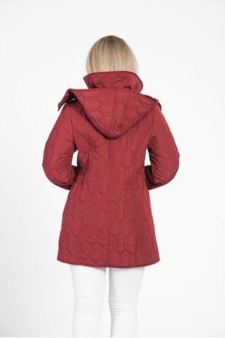 Vetre Kadın Kapitone Mont (75 Cm) Bordo Büyük Beden 1014 Çok Renkli