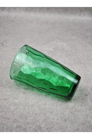 Yeşil Kristal Cam Mini Vazo Dekoratif 14 Cm