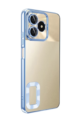 Realme Note 50 Kılıf Kamera Korumalı Logo Gösteren Zore Omega Kapak Rose Gold