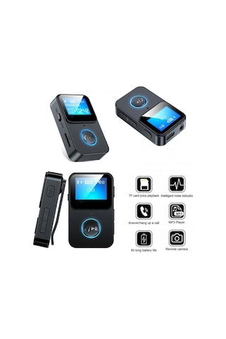 Mikro Hafıza Kart Girişli Bluetooth 5.0 Ses Alıcısı Verici Led Ekranlı Mp3 Çalar