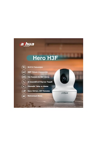Dahua Dh-h3f Hero H3f 2k - 4mp İç Mekan Wifi 360derece Akıllı Bebek & Güvenlik Kamerası