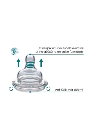 Mamajoo %0 Bpa Silikon Biberon Emziği İkili 0+ Ay No: 1