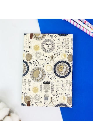 Tarot Ay Ve Güneş Tasarımlı Lastikli Defter
