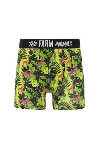 Farm Animals Tropical Desenli Boxer Yeşil