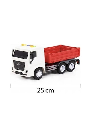 Işıklı Ve Sesli 25 Cm Hareketli Damper Kasalı Oyuncak Hafriyat Kamyonu İnşaat Arabası