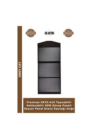 Premium Xryg-416 Taşınabilir Katlanabilir 60w Güneş Paneli Seyyar Panel Enerji Kaynağı Doğa
