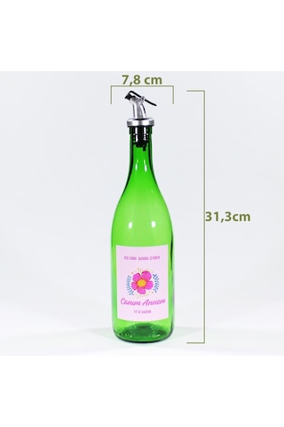Anneler Günü Konseptli Hediyelik Yağdanlık Sosluk Sirkelik 750 Ml Akıtıcılı Çimen Yeşili