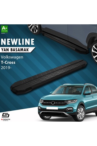 S-dizayn Vw T-cross Newline Siyah Yan Basamak 173 Cm 2019-2023 A+ Kalite