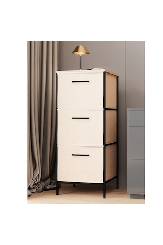 3 Çekmeceli Çok Amaçlı Dolap Büyük Boy Komodin Sehpa Çam 1619