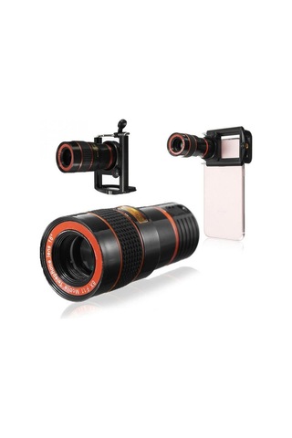 8x18 Zoom Teleskop Telefon Kamera Lensi Mini El Dürbünü Renkli Çok Renkli