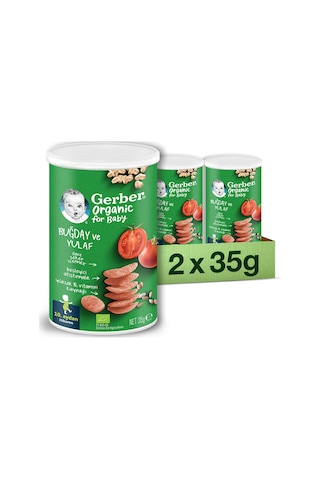 Gerber Organik Buğday ve Yulaflı Bebek Atıştırmalığı 2 x 35 G