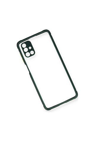 Newface Samsung Galaxy Uyumlu M51 Kılıf Miami Şeffaf Silikon - Semeglbl - 21 Koyu Yeşil