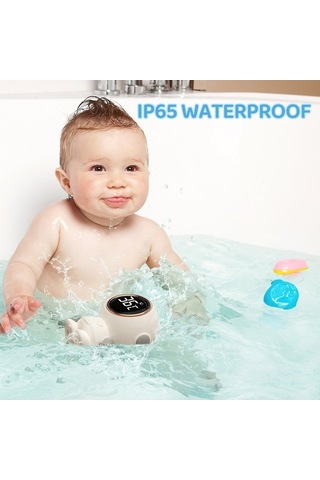 Fortunelane Bebek Banyo Termometresi Uzaylı Fig. - 0-99 C, 3 Renk Led, Ip65 Su Geçirmez, Canlı Sıcaklık İzleme, Dijital Termomet Beyaz