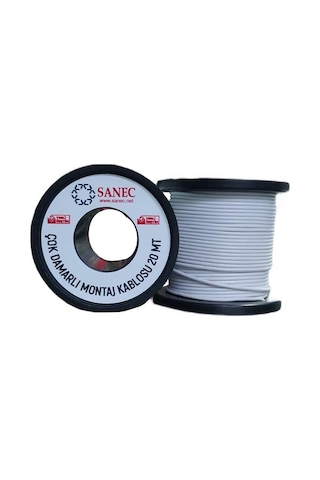 Çok Damarlı Montaj Kablosu - 22 Awg - 20 Metre - Beyaz Genel