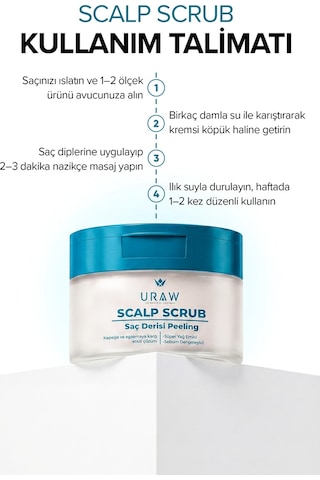 Hair Scrub Saç Derisi Peeling Seti Scrub + Detox Şampuan + Tarak Tüm Saçlar
