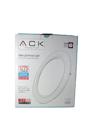 Ack Sıva Altı Led Panel Armatür 220V 15W Beyaz