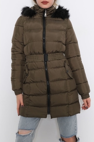 Kemerli Şişme Mont Haki - 6117.1555. Haki