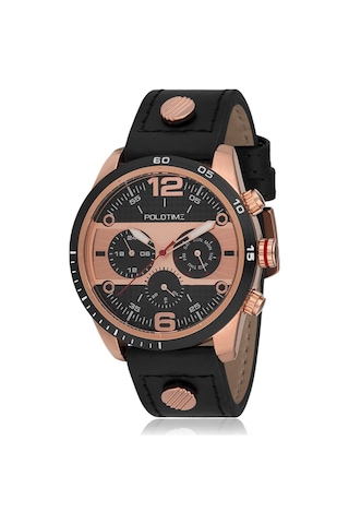 Polotıme 13689 Multifunctional Kayışlı Erkek Kol Saati Lacivert-rose - 100236541 Rose Gold