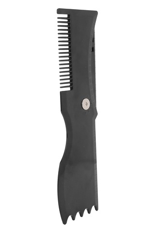 Maiyame Siyah Plastik 360 Derece Döner Sakal Şekillendirme Kalıbı - Ergonomik Tutuş, Simetrik Ve Hassas Kesim İçin Sakal Tasarım Aracı