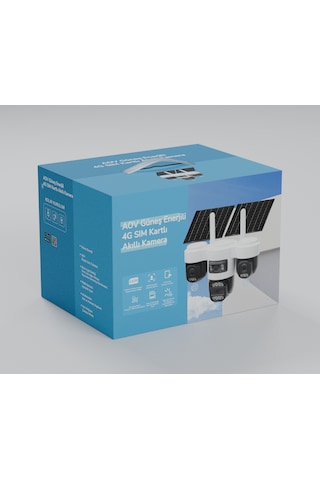 Radem Rd-104 4 Lens 3ptz Solar 4g Güvenlik Kamerası - 16000 Mah Batarya, Çift Yönlü Ses, Renkli Gece Görüşü & Ip66