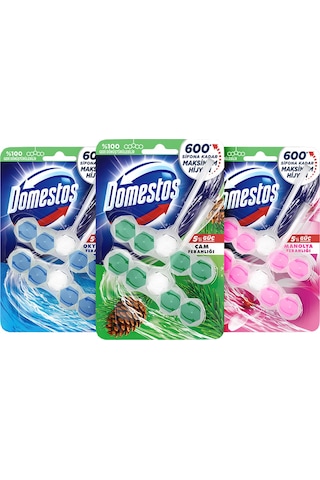Domestos Okyanus + Çam + Manolya Wc Blok Tuvalet Bloğu 3'lü