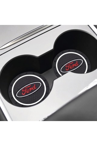 Ford Logolu Silikon Bardaklık Altlığı 2 Li Set Araç Içi Bardak Altlığı Aksesuar