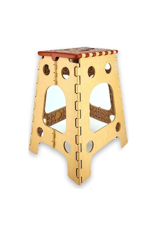 Katlanır Portatif 3 No Kamp Sandalyesi Tabure 45.5 x 35 CM al3888 Krem