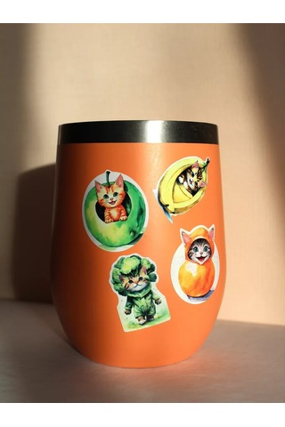 Ju Style Tekrar Kullanılabilir Vinil Kedili Çıkartmalar 208195949