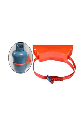Suntek Güçlü Kayışlı Gaz Tüpü Braketi Aksesuarı Turuncu