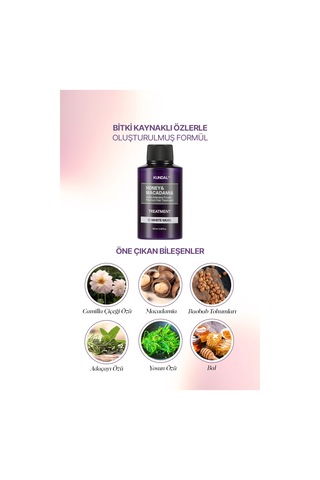Yoğun Nemlendirici Ve Besleyici Saç Kremi Kundal Honey& Macadamia Protein Treatment 100ml White Musk