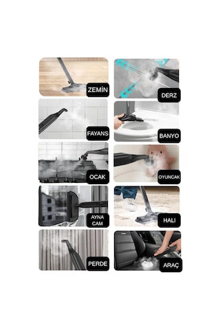 Mieco Stella Deluxe 5 Bar/ 2100 W / 20 Parça Buharlı Temizleyici