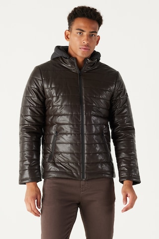 Ac&Co / Altınyıldız Classics Erkek Kahverengi Standart Fit Normal Kesim Dik Yaka Casual Mont 4A0823100202Khvm Kahverengi