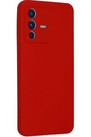 Gld-spt- Newface Vivo V23 5g Kılıf Nano İçi Kadife Silikon - Kırmızı