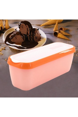 Suntek Buzdolabı Yoğurt Dondurma Kabı Turuncu 28 x 10 x 9.7 CM Turuncu