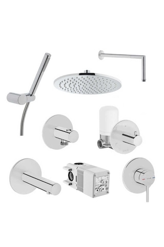 Vitra Origin Ankastre Duş Seti 8 Parça Krom