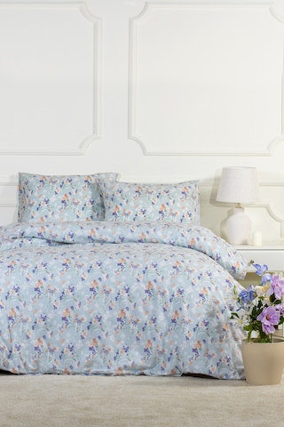 Elart Floret Nevresim Takımı Çift Kişilik Lastikli Çarşaf 200x220 Cm Yeşil Yeşil