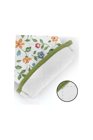 1 Çift Tencere Altlığı Çiçek Desenli Fırın Eldiveni Isı Diğer