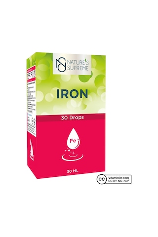 Nature's Supreme Vişne Iron Damla 30 ML