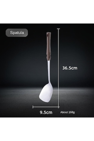 Hanyang 201 Paslanmaz Çelik Tencere Spatula Mutfak Eşyaları Spatula Çorba Kepçesi Huni Tencere Seti Altı Takım 36.5cmx9.5cm