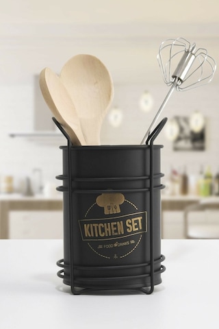 Periboia İtalyan Siyah Metal Kaşıklık Çok Renkli