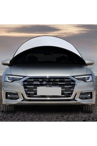 Dancemonkey Araba Güneşliği Ön Kapak Gümüş Vinil Isı Kalkanı