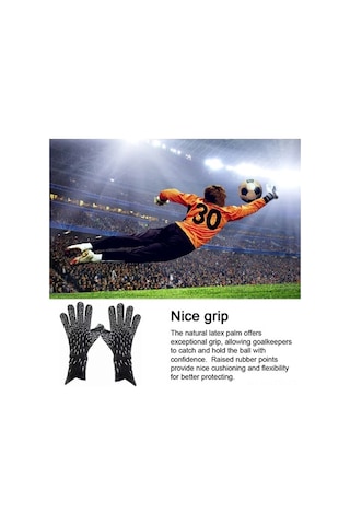 Artfulabode Yetişkinler Ve Siyah Nefes Lateks Kaymaz Kalınlaştırılmış Kalecisi İçin Gençler Futbol Futbol Eldivenleri Eldivenleri Eldivenleri Antrenman Alabilir Rb Siyah