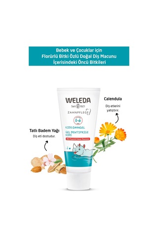 Weleda Çocuklar İçin Florürlü Bitki Özlü Doğal Diş Macunu 6-12 Yaş 50 ML