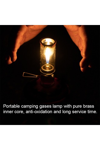 Teltree Kamp Lambası, Açık Hava Feneri, Doğal Renkli Çadır Aydınlatıcısı, Gazlı Makyaj Lambası Çok Renkli