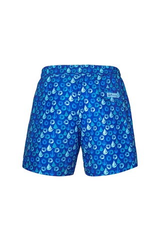 Anemoss Yelken Üç Cepli İçi Fileli Bel Lastik Ve Bağlama İpli Erkek Deniz Şortu Çok Renkli